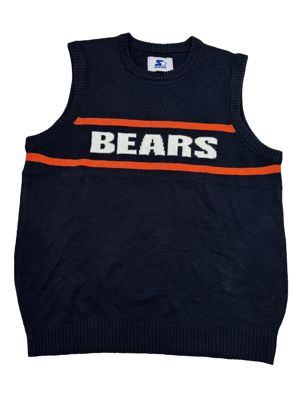 Starter Chicago Bears Vintage Style Mike Ditka Sweater Vest NFL Mens Size XL NEW